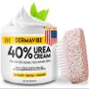 Premium 40% Urea Cream For Feet - Made In USA - Maximum Strength with Pumice Stone & Brush | Tested by Doctors | Intense Moisturizer & Corn, Callus and Dead Skin Remover, Dermavibe by DOCTOR'S INC. view 1