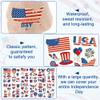 106 Packs 4th of July Decorations, 4th of July Glow in the Dark Tattoos, Multiple Styles Fourth of July Tattoos, Red White and Blue Decor Suitable for Patriotic Accessories Independence Day Supplies view 3