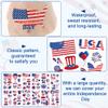 106 PCS 4th of July Tattoos, Fourth of July Tattoos for Kids, Patriotic Temporary Stickers, American Flag Red White Blue Decor for Independence Day Accessories Decoration Supplies Favors view 3