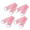  4X Bath Net with Handles Body Back Scrubber Washing Accessories with Pull Strap for Women Men, Pink view 1