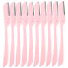 Baluue 10pcs Portable Eyebrow Razor Blades Facial Razor for Women Shaving for Women Eyebrow Scissors Foldable Trimmer view 1