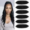 Afro Twist Hair 6 pcak Pre Separated Springy stretched Wrapping Hair for Soft Locs Afro Spring Twist Hair Marley Twist Braiding Hair Extensions (1B (6 pack , 24 inch) view 1
