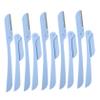 PLAFOPE 10pcs Portable Eyebrow Trimmer Scissor Microblading Brow Tool Shaping Folding Portable Brow Shaper view 1