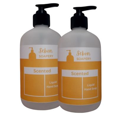Black Canyon Home and Body Sebon Soapery Melon & Mandarin Musk Scented Liquid Hand Soap, 12 Oz (2 Pack)