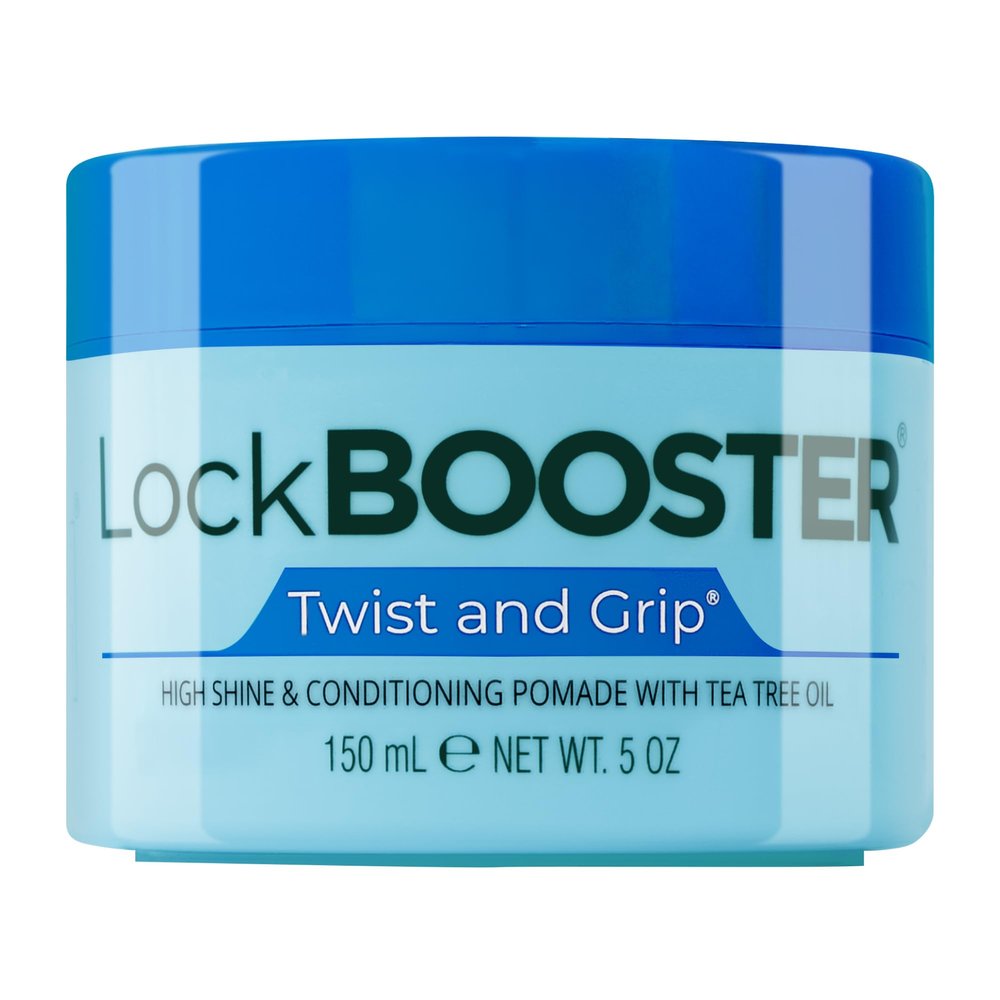 Style Factor Lock BOOSTER Twist & Grip Braid Gel (5 Oz.) with Tea Tree Oil Strong Hold, Flake-Free, Frizz-Free Hair Braiding Gel for Defined & Long-Lasting Twists, Locs & Braids