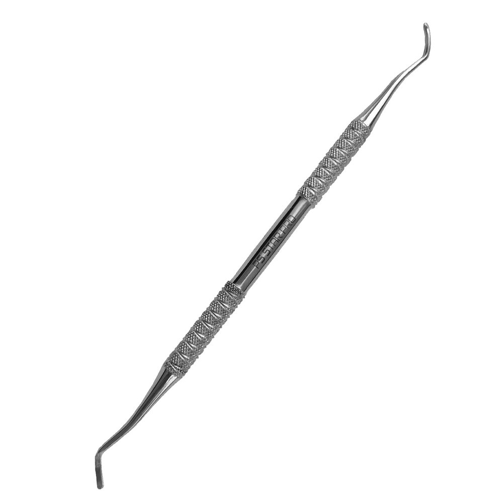 Double Sided Curette for ingrown toenails, Model PODO PRO. Ps Star 335PIdeal for Pedicure and Podiatry for ingrown toenails. Surgical Steel with Cobalt Alloy. Treatment Ingrown Toenail.