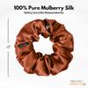 100% Pure Mulberry Silk Scrunchies  Handmade in USA  19 Momme 6A Grade Silk Hair Tie for Women & Girls  Gentle Elastic Ponytail Holder  No-Crease, Prevents Breakage & Frizz  Skinny (Paprika) view 3