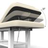 Beige Grey Wide Stationary Massage Table with Backrest for Treatment Table Physical Therapy Table Spa Facial Bed, Metal Frame PU Leather 31.5'' Wide 75'' Long Heavy Duty Professional Massage Bed view 4