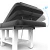 Black Wide Stationary Massage Table with Backrest for Treatment Table Physical Therapy Table Spa Facial Bed, Metal Frame PU Leather 31.5'' Wide 75'' Long Heavy Duty Professional Stationary Massage Bed view 4