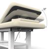 Beige Grey Wide Stationary Massage Table with Backrest for Treatment Table Physical Therapy Table Spa Facial Bed, Metal Frame PU Leather 31.5'' Wide 75'' Long Heavy Duty Professional Massage Bed view 4