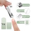 20 Sets Manicure Set Bulk, Nail Clippers Kit Stainless Steel Fingernail Clippers Set, Sturdy Nail Tip Cutter Trimmers Professional Grooming Toenail Clippers Personal Pedicure Kits Gift (Green 4 in 1) view 3