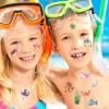 100 Pcs Ocean Animals Temporary Tattoos, Washable Sea Creature Tattoos Stickers for Kids, Ocean Theme Party Tattoos, Under The Sea Party Decorations for Parties, Classrooms view 4