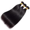 Straight Bundles With Closure Human Hair Hair 14 16 18 and 12 Inch 3 Bundles With Transparent Lace 4X4 Closure Human Hair view 3