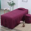 Purple/b,190x70cm(R),LDLCYCN Massage Table Bed Skirt with Hole Spa Bed Cover Full Wrap Beauty Salon Massage Table Bed Sheet Skirt Protective Massage Table Skirt Square Round Head Washable view 1