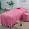 Pink/b,185x70cm(T),LDLCYCN Massage Table Bed Skirt with Hole Spa Bed Cover Full Wrap Beauty Salon Massage Table Bed Sheet Skirt Protective Massage Table Skirt Square Round Head Washable view 1