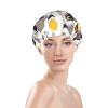 Animal Cartoon Owls Cute Shower Cap For Women Reusable Double Layers Bathing Bath Cap Hair Caps Waterproof Elastic Band Ladies Spa Salon Shower Hat Hair Caps view 3