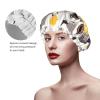 Animal Cartoon Owls Cute Shower Cap For Women Reusable Double Layers Bathing Bath Cap Hair Caps Waterproof Elastic Band Ladies Spa Salon Shower Hat Hair Caps view 4