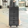 4-Layer Rolling Makeup Train Case - 33lbs Capacity Cosmetology Case on Wheels with Dual Password Locks, Professional Makeup Organizer view 4