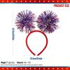 1Pcs 4th of July Headband, Glitter Patriotic Headband, Independence Day Hair Accessories with Shiny Glitter Ribbon Design, USA Hair Supplies, Red White Blue Hairband for Independence Day Parties view 2