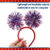 1Pcs 4th of July Headband, Glitter Patriotic Headband, Independence Day Hair Accessories with Shiny Glitter Ribbon Design, USA Hair Supplies, Red White Blue Hairband for Independence Day Parties view 3