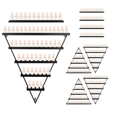 10Pcs Triangular Display Rack Cosmetic, Wall Shelf Essential Oil, Racks 5 Tiers Triangular, Perfume Wall Shelf Essential, Organize Your Lipsticks and Perfumes in Style at Home or Salon