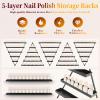 10Pcs Triangular Display Rack Cosmetic, Wall Shelf Essential Oil, Racks 5 Tiers Triangular, Perfume Wall Shelf Essential, Organize Your Lipsticks and Perfumes in Style at Home or Salon view 4