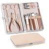 18 IN 1 Stainless Steel Professional Manicure Set Nail Cutter For Women Nail Scissors Grooming Kit Manicure Pedicure Kit For Women Nail Acne Remover needle, Blackhead Tool With Leather Case view 1
