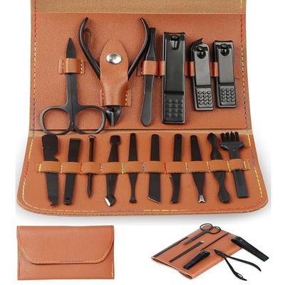 16 IN 1 Proffesional Stainless Steel Manicure Pedicure Kit For Women Pedicure Tools Set Nail Cutter Grooming Kit With Acne needle, Blackhead Tool Manicure Tool Kit Pedicure Tools