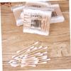 VICASKY 100pcs Wooden Stick Double-ended Cotton Swabs Cotton Tips Applicators for Face Ear Beauty Safe view 2