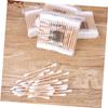 PartyKindom 100pcs Cost Double-ended Cotton Swabs Wooden Stick Gentle Skin for Face Body Cleaning view 4