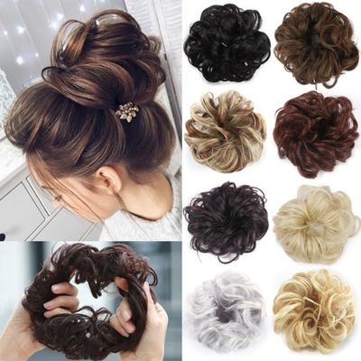 LUYOUBOZHU Hair Buns, Elastic Hair Donut for Ponytail, Updo & Bun Hairstyles, Looking Volume Enhancer for Women Hair Buns Hair Piece(Gray)