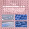 100% Organic Cotton Hair Drying Waffle Towel Wrap for Women | Absorbent & Quick Dry Head Turban for Wet Hair in Shower Sauna Spa, Extra Large for Long Straight Curly Plopping Button (Pink, 2 PACK) view 3