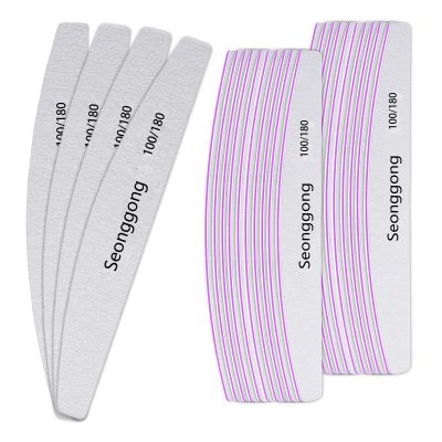 24 PCS Nail File 100/180 Grit Nail Files for Women Double Sided Emery Board Fingernail Shaping Manicure Pedicure Tools for Natural Nails Nail Supplies Salon and Home Use
