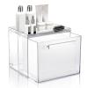 Acrylic Face Towel Storage Box Bin Container with Drawer, Great for Makeup Remover Dry Wipes, Wash, Compatible with Skin Towels XL, Suitable for Vanity Bathroom view 2