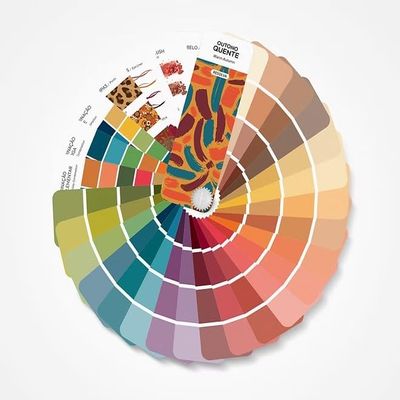 Bilingual Warm Autumn Palette Color Fan by Resolva Meu Look, Personalized Color Guide for Cost Saving, Smart Shopping, Outfit & Wardrobe Planning; Otono Calido/Outono Quente
