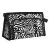 Ourtheme Travel Makeup Bag for Women Men Unisex Zebra Print Pattern Multipurpose Cosmetic Wash Pouch Bag Toiletry Toiletries Shower Bag Organizer view 1