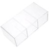 Acrylic Three Grid Desk Holder for Pens Makeup Brushes and Lipsticks view 1