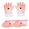 Mikinona 2pairs Peach Paraffin Wax Gloves and Foot Covers for Hand and Foot Care Moisturizing Wax Therapy Treatment for Salon Use for view 1