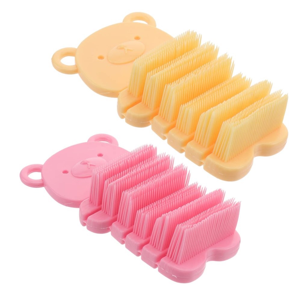 DECOMELODY 2pcs Hand and Nail Brush for Manicure Dry Brushing Cradle Cap Nail Care Shower Scrubber