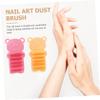 Ipetboom 2pcs Nail Dust Collector Brush Hand Nail Brush Exfoliating Body Scrubber Fingernail Scrub Facial Scrubber Non-Slip Design for Camping Travel view 3