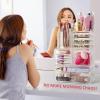 AUOIKK Clear Makeup Organizer with 9 Drawers & Rotating Brush Holder - Large Capacity Cosmetic Display Cases Storage for Vanity, Countertop, Bathroom, Lipstick and Skincare Organization view 2