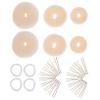HAKIDZEL 2sets Hair Bun Maker Kit Elastic Ties U-shaped Hairpins for Styling for All-day Wear Fashionable Easy to Use for Parties Weddings view 1