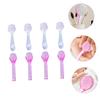 Happyyami Nail Cleaning Brush Soft and Stiff Bristles for Fingernail and Toenail Scrubbing for Home and Salon Use Pink and Design view 4