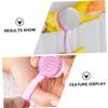 Healeved 1 Set 8pcs Handle Grip Fingernail Cleaning Brush for Nail Art Nail Scrub Brush Non-slip Handle Plastic view 2