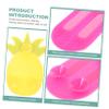 Baluue Pineapple Makeup Cleaner Mat 2pcs Silicone Brush Scrubber for Makeup Supplies Easy to Clean view 3