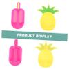 Baluue Pineapple Makeup Cleaner Mat 2pcs Silicone Brush Scrubber for Makeup Supplies Easy to Clean view 4