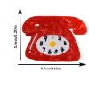 Clock Claw Clip,Alarm Clocks Hair Claw Clip,Timepiece Hair Jaw Clips,Acetate Hair Clip for Girls,Big Claw Clips for Women,Hair Barrette Accessories (Telephone) view 2