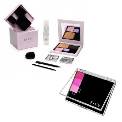 FIXY Repair Kit Repressing tool for Eyeshadow, Blush, & Highligher Square Pans + FIXY Extra Small Empty Palette
