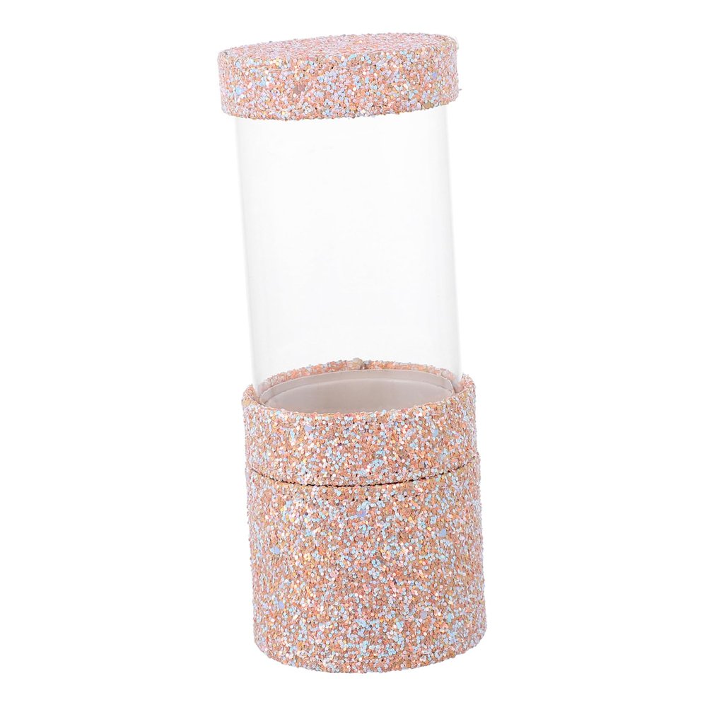 Ipetboom Glitter Makeup Brush Box Sequin Cosmetic Storage Box Makeup Tools Organizer Makeup Holder