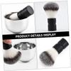 Baluue 2pcs Stainless Steel Beard Shaving Brush Set Soap Bowl Manual Foam Mixer for Men Grooming view 2